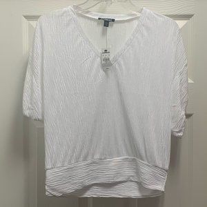 Express White Shiny Top (S)